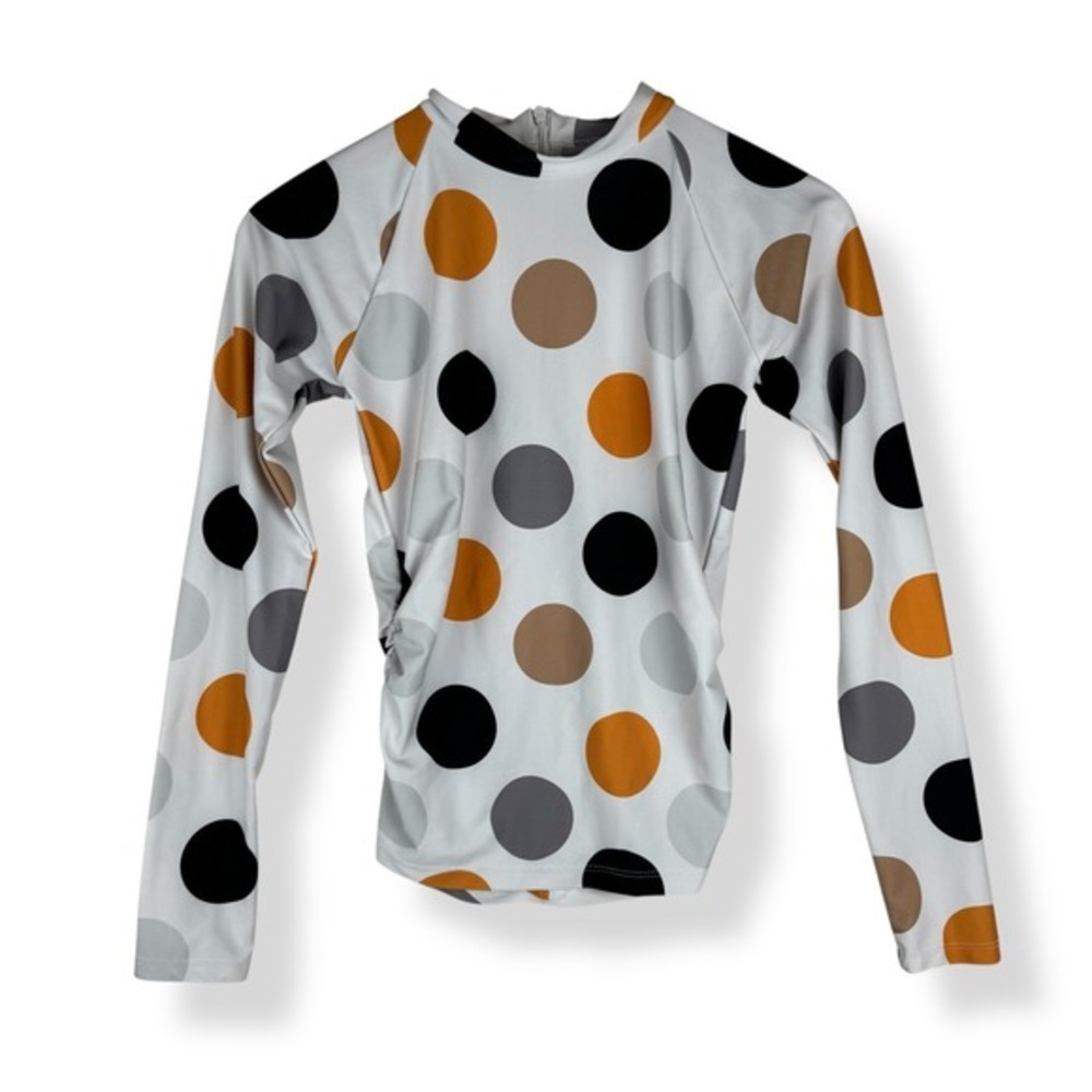 Albion Polka Dot Rash Guard Womens Size Small Swimming‎ Bathing Suit Swim Top